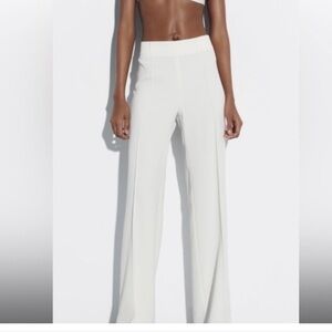 Zara White Wide Leg Women's Pants